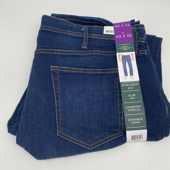 G.H. Bass & Co. Men's Straight Fit 5 Pocket Jeans - Size 40x 32 - Picture 5 of 6